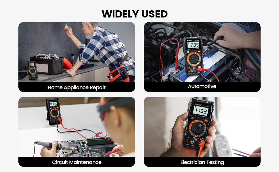 Car battery tester for household batteries Circuit testers for electrician and industrial issues