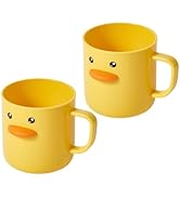 OSALADI 2pcs Cute Duck Toothbrush Cups for Plastic Brushing and Drinking Cups Household Bathroom ...