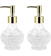 Retyion Glass Soap Dispenser Hand Soap Dispenser Soap Dispenser Bathroom with Rust Proof Pump for...