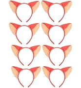 Beavorty 8 Pcs Cartoon Fox Halloween Hair Hoops Fox Ear Hair Hoops Halloween Hair Band Cartoon Fo...