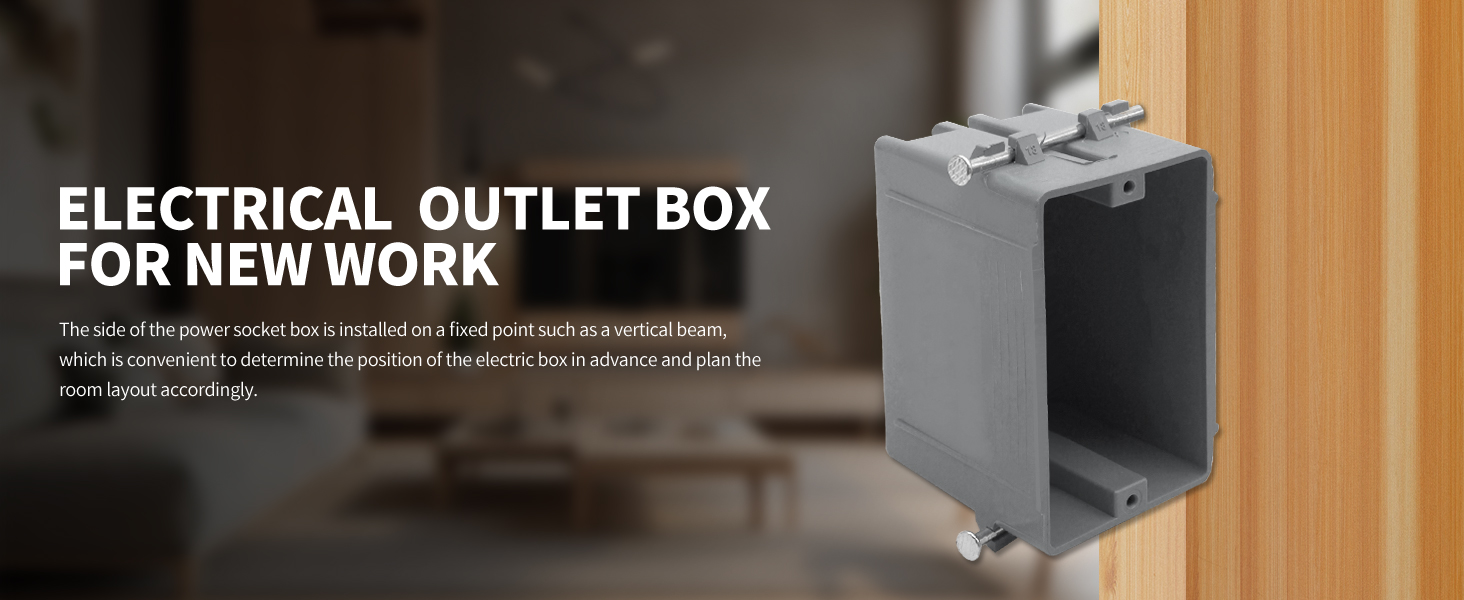 electrical outlet box for new work