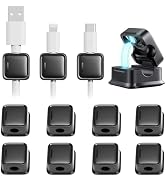 smofish Cord Organizer Holder, 12 Pack Magnetic Desk Cable Clips Management, Phone Charging Cable...