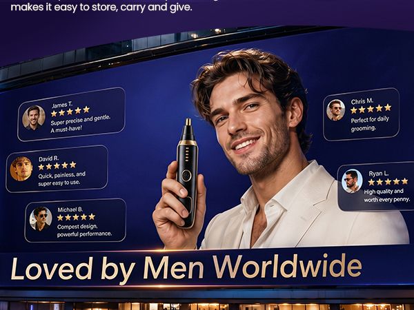 Mendaping 2025 Rechargeable Nose and Ear Hair Trimmer With LED Dispaly for Women Men