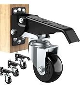 SOLEJAZZ Retractable Casters kit 720 LBS Workbench Casters Heavy Duty Work Bench Caster Wheels Al...