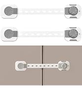 Fursafe&Q Child Safety Cabinet Proofing, Baby Cabinet Locks Adhesive Adjustable Child Safety Stra...