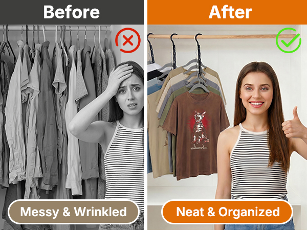 Space Maximization — The multi-layer vertical design lets you hang 5+ garments in the space of one