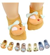 YAHUIPEIUS 4 Pack Baby Boy Socks,Non Slip Grip Ankle Socks for Newborn Infant Preemie Funny Sock ...