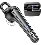 New bee Bluetooth Earpiece Wireless Bluetooth Headset for Cellphone with 500mah Charging Case LED...