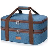 LHZK Double Decker Insulated Casserole Carrier for Hot or Cold Food, Expandable Hot Food Carrier,...