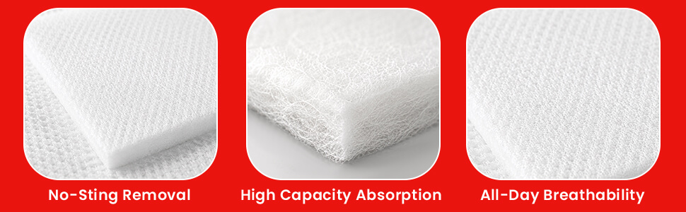 Gental Removal, High Absorpation, Breathabile