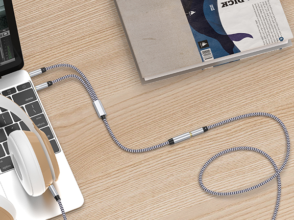 headphone splitter audio splitter 3.5 mm splitter microphone splitter headphone dongle pc splitter