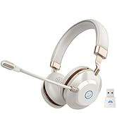 Vonztek Wireless Headset with Mic for Work, Bluetooth Headset with AI Noise Cancelling Mic for Cl...