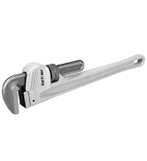 HURRICANE 18-Inch Aluminum Pipe Wrench | Heavy Duty, Adjustable Plumbing Wrench, Straight Handle,...