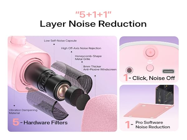 wireless gaming microphone noise reduction