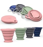 IYYI Collapsible Cup for Traveling, Silicone Camping Cup, Foldable Cup with Lid, Portable Cup for...