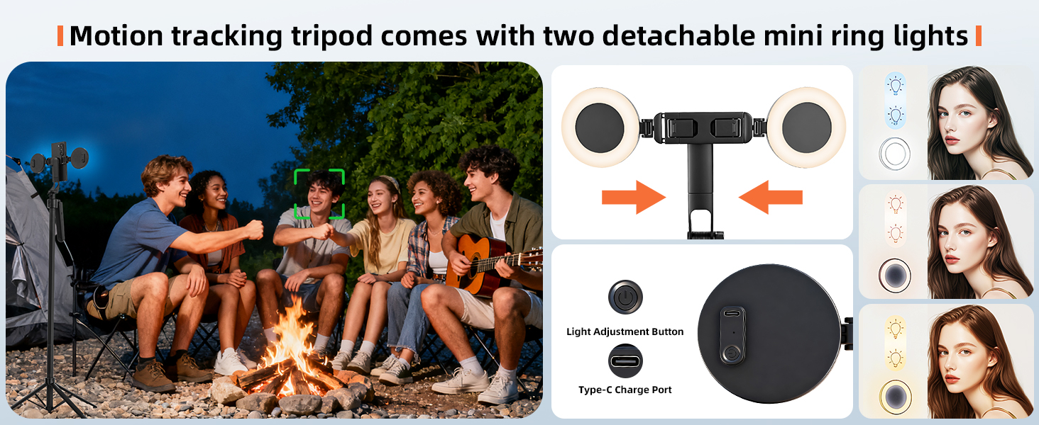 selfie stick for iphone with light