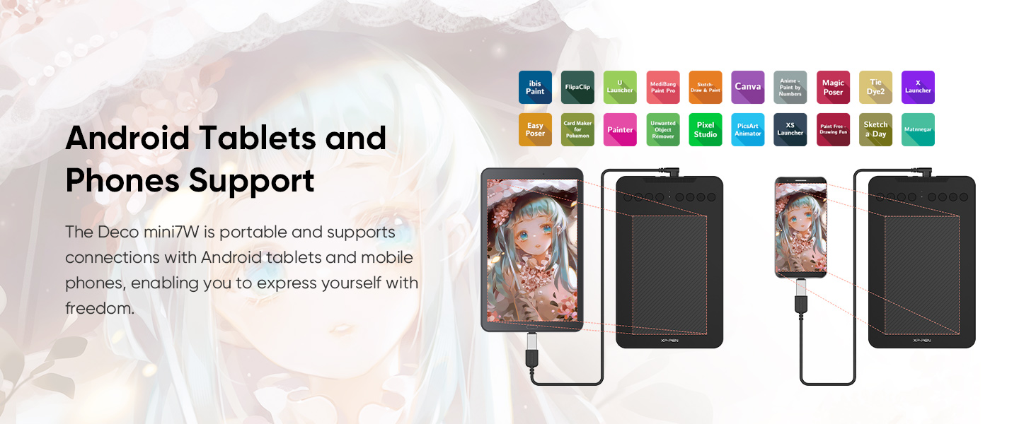 XPPEN DECO MINI 7W DRAWING TABLET GRAPHICS TABLET