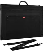 Nicpro Light Weight Art Portfolio Bag, 20x26" Black Art Canvas Portfolio Case with Detachable Sho...