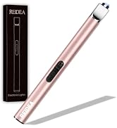 REIDEA Candle Lighter Long USB Rechargeable Arc Windproof Flameless with Safety Switch Buttom for...