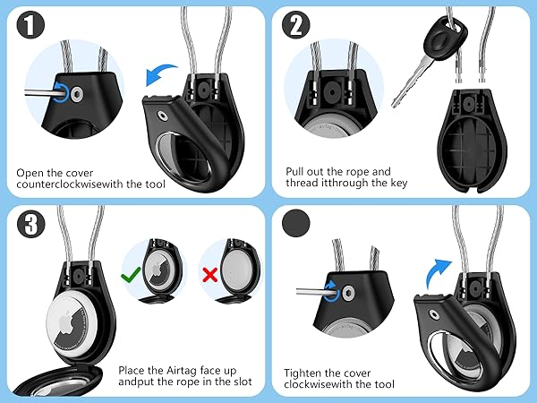 Waterproof Airtags Keychain