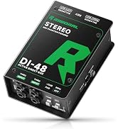 Direct Box with Dual 1/4” High-Impedance Stereo Inputs Di Boxes Support For Guitar/Bass Instrumen...