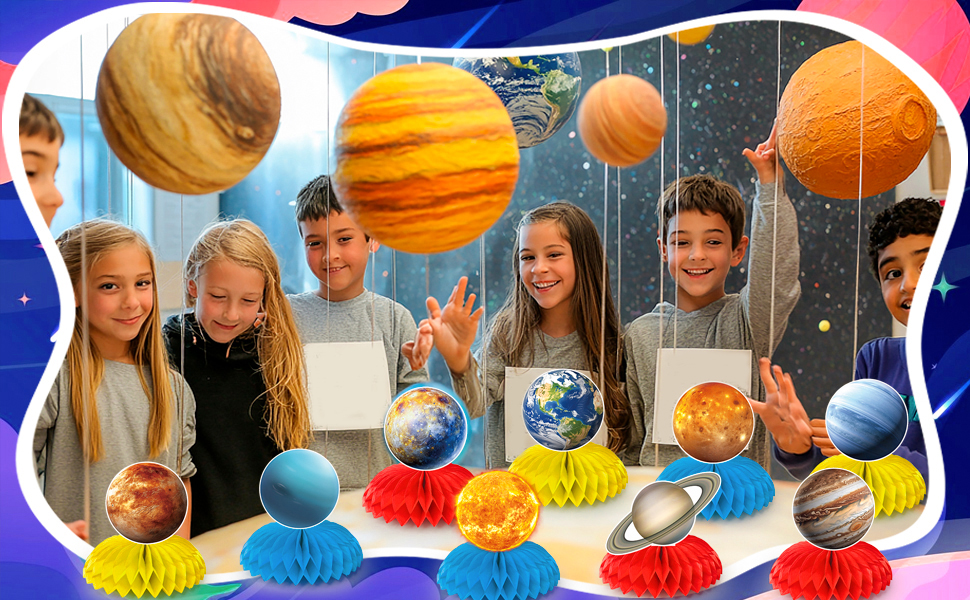 solar system honeycomb centerpieces