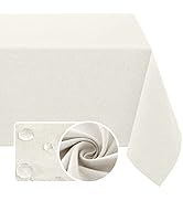 H.VERSAILTEX Table Cloths Square 54 x 54 Waterproof Premium Solid Table cloth Spill-Proof Table C...