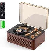 Gueray Portable CD Player with Speaker,Battery Operated 3600 mAh Vintage CD Player Bluetooth for ...