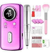 CozyZen Cordless Nail Drill Professional: 45000 RPM Rechargeable Electric Nail File Kit, Portable...