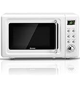 ARLIME Retro Microwave Oven, 0.7Cu.ft, 700-Watt with 5 Micro Power Defrost & Auto Cooking Functio...