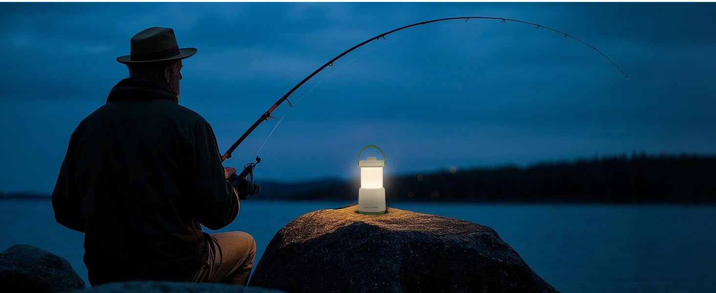 HALOSTORMS rechargeable LED lantern for fishing
