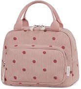 HOMESPON Lunch Bag for Women Men Adults with Front Pocket Cute Corduroy Insulated Lunch Tote Larg...