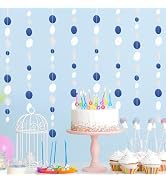 MIAHART 52 Feet Circle Dots Garland Lavender Paper Garland for Birthday Bridal Wedding Baby Showe...