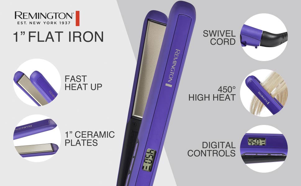Fast Heat Up, 1'' Ceramic Plates, Swivel Cord, 450 degree high heat, Digital Controls