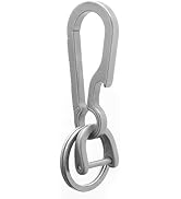 PJYTAC Titanium Carabiner Keychain Clip, Minimalist Keychain Key Clip EDC Quick Release Hooks