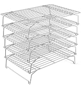 P&P CHEF Cooling Rack, 5-Tier Stainless Steel Stackable Baking Cooking Racks for Cooling Roasting...