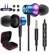 Wired Headphone 3.5mm In Ear Buds for Chormebook Laptop PC Hifi Noise Isolation Wired Earbuds Mag...