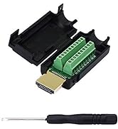 SinLoon HDMI Solderless Adapter Gold Plated HDMI Extension Cable Connector Signals Terminal Break...