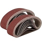 NuoDunco Mini Belt Grinder Sanding Belt 20Pcs Pack 1.2-Inch x 13-Inch 120/320/600/800/1000 Grit A...