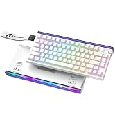 ATTACK SHARK R85HE Wired 75% RT Mechanical RGB Gaming Keyboard-WhiteContour | 8K Polling,0.005mm ...