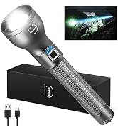MIAOKE 250,000 Flashlights High Lumens, IPX7 & Zoomable XHP-90 Led Super Bright Rechargeable Flas...