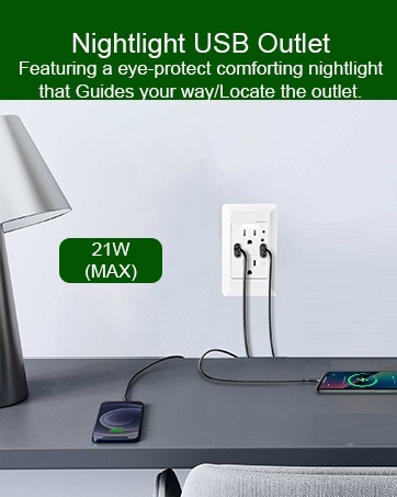 usb nightlight outlet