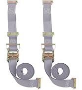 BoxerTool Double Fitted E-Track Ratchet Straps 3 Fitting Option - 2" x 16' Logistics Straps – Hea...