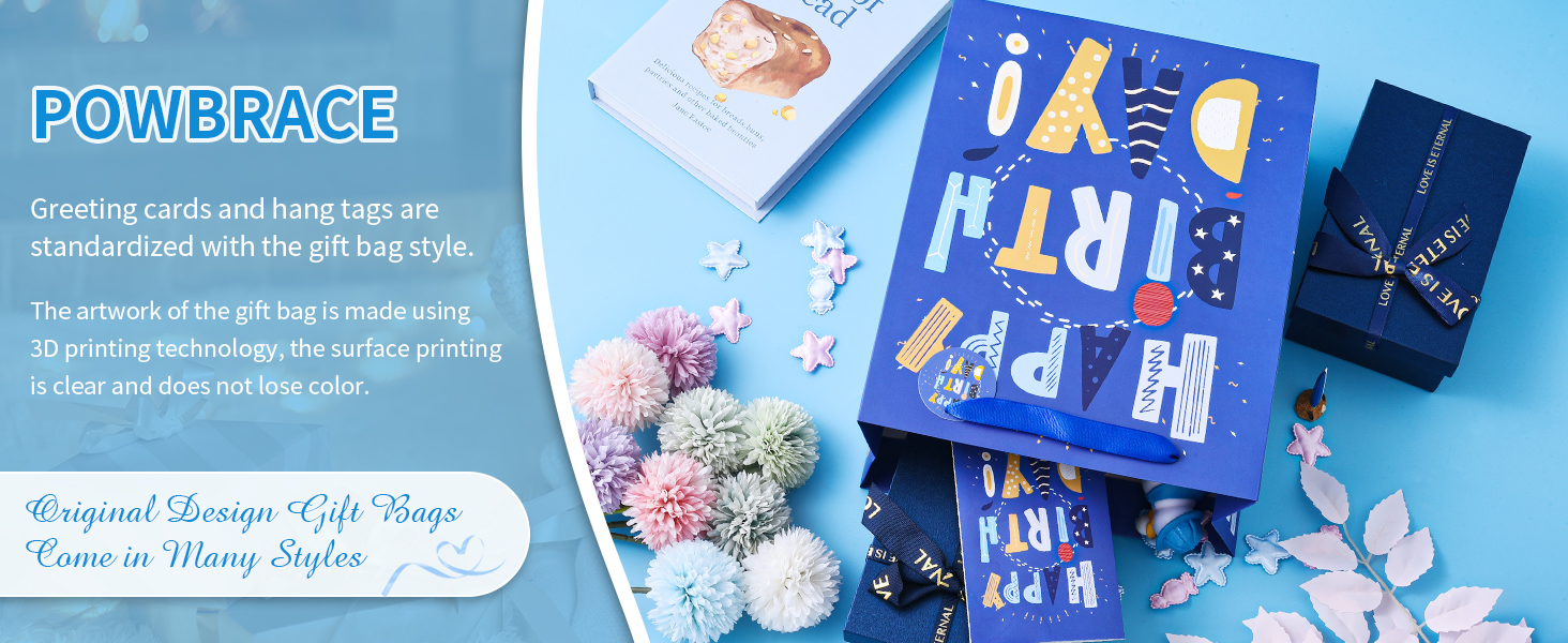 blue kid gift bag