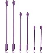 Cooptop 6 Pieces Mini Spatula - Makeup Spatula-Small Silicone Spatula - Tiny Scraper for Jar, Kit...