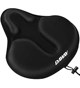 DAWAY Comfortable Bike Seat Cover - Silicone Gel & Memory Foam Padded Bike Seat Cushion for Men W...