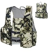 WTVIDAS Hunting Vest with Detachable Seat Cushion Camo Turkey Vest with Backpack Hunting Gear for...