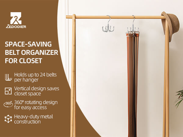 belt organizer for closet