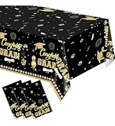 mwellewm 3 Pcs 2026 Graduation Decorations Tablecloth, Celebrate Graduation Table Cloths, Plastic...