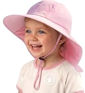 Camptrace Toddler Kids Sun Hats with Neck Flap UPF 50+ UV Protection Wide Rigid Brim Boys Girls B...